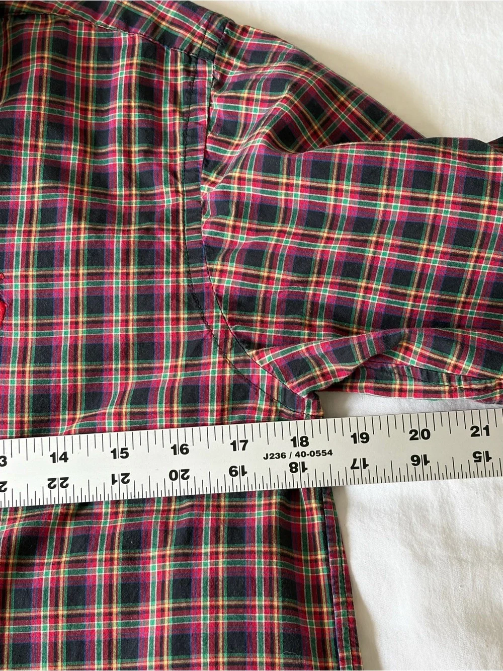 Ralph Lauren Boys L 14-16 Plaid Cotton Poplin Button Down Shirt Preppy Academia